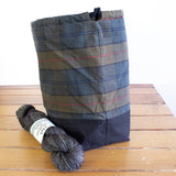 Dry Oilskin Project Bag - Tartan / Black