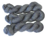 skeins of bfl yarn, matt grey